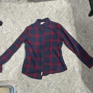 Weatherproof Vintage Red and Blue Plaid Shirt